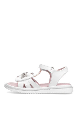 Elit J-P-600-25Y Patik Kız Çocuk Düz Sandalet Beyaz