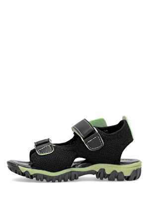 Elit ŞA-P-022-25Y Patik Erkek Çocuk Düz Sandalet Siyah - Yeşil