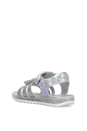 Elit ŞA-P-034-25Y Patik Kız Çocuk Düz Sandalet Gümüş