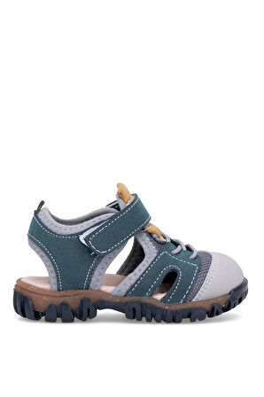 Elit ŞA-B-041-25Y Bebe Erkek Çocuk Düz Sandalet Lacivert - Gri