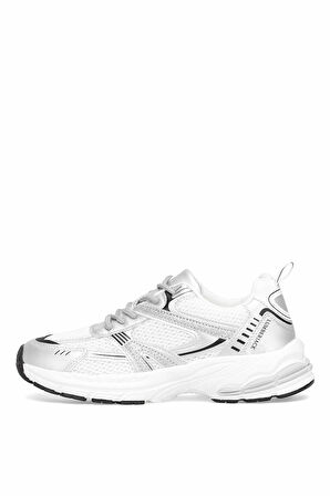 Lumberjack 101939240 5M Pentagon 5FX Kadın Klasik Sneaker Beyaz - Gümüş