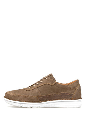 Elit MZV7040N Erkek Hakiki Nubuk Deri Casual Ayakkabı Kahverengi