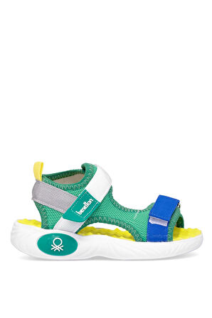 Benetton BN-1406 Patik Erkek Çocuk Düz Sandalet Yeşil