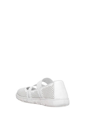 Mammamia D25YA-645 Kadın Hakiki Deri Casual Ayakkabı Beyaz