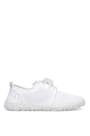 Mammamia D25YA-85 Kadın Hakiki Deri Casual Ayakkabı Beyaz