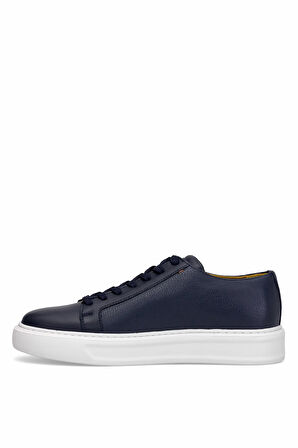 Marcomen 152-17494 Erkek Hakiki Deri Klasik Sneaker Lacivert