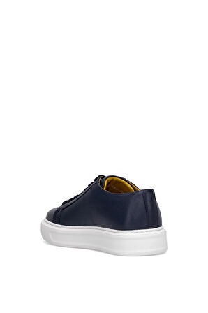 Marcomen 152-17494 Erkek Hakiki Deri Klasik Sneaker Lacivert