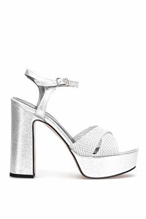 Elit PM08 K2057 Kadın Platform Ayakkabı Gümüş