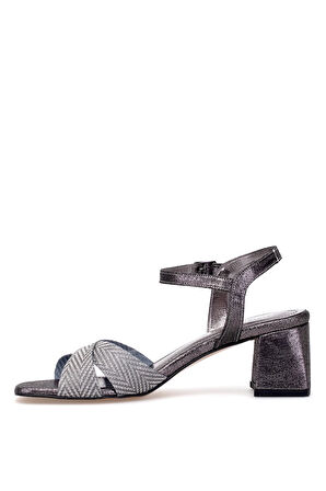 Elit PM08 K1002 Kadın Klasik Topuklu Ayakkabı Platin