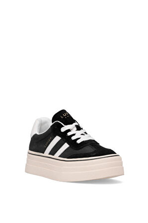 Lufian 121230025N Angela Kadın Hakiki Deri Klasik Sneaker Siyah