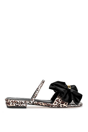 Elit PM230 K202-1 Kadın Düz Terlik Leopar