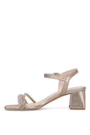 Elit PM08 K1004 Kadın Klasik Topuklu Ayakkabı Altın