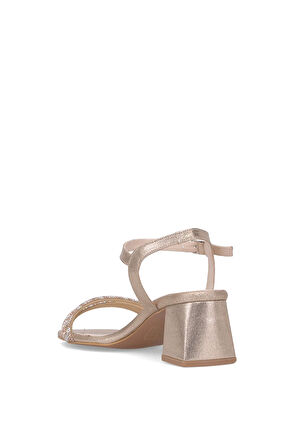 Elit PM08 K1004 Kadın Klasik Topuklu Ayakkabı Altın