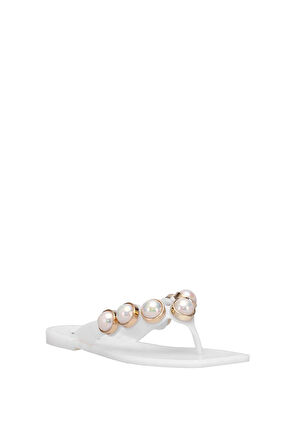 Elit KDRJ001-1 Kadın Parmak Arası Terlik Beyaz