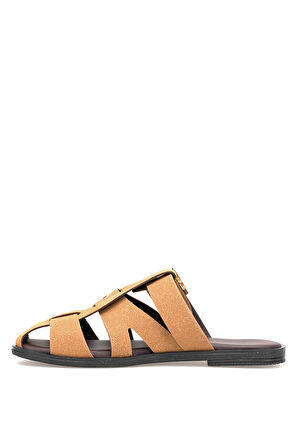 Elit BTSS03 Kadın Düz Terlik Camel