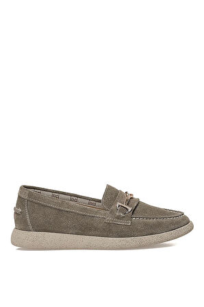 İnci A102042096 5F August 5PR Kadın Hakiki Deri Loafer Ayakkabı Vizon