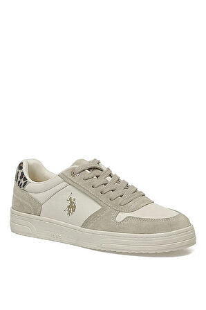 U.S. Polo Assn. A102030213 5F Petra 5PR Kadın Hakiki Deri Klasik Sneaker Bej