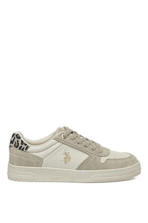 U.S. Polo Assn. A102030213 5F Petra 5PR Kadın Hakiki Deri Klasik Sneaker Bej