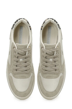 U.S. Polo Assn. A102030213 5F Petra 5PR Kadın Hakiki Deri Klasik Sneaker Bej