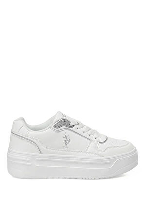 U.S. Polo Assn. A102031410 5F Caroline 5PR Kadın Klasik Sneaker Beyaz