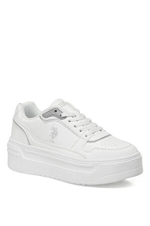 U.S. Polo Assn. A102031410 5F Caroline 5PR Kadın Klasik Sneaker Beyaz