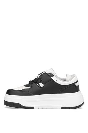M.P 252-6125ZN Kadın Klasik Sneaker Siyah - Beyaz