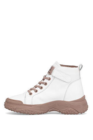 Guja 25K310-5 Kadın Hakiki Deri Sneaker Bot Bej