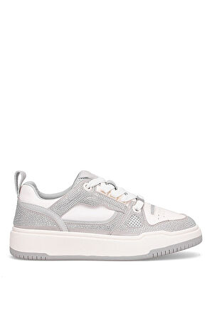 Guja 25K359-4 Kadın Hakiki Deri Klasik Sneaker Gümüş