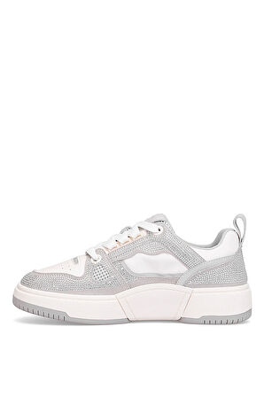 Guja 25K359-4 Kadın Hakiki Deri Klasik Sneaker Gümüş