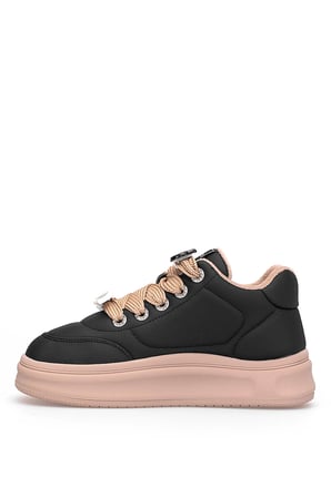 Guja 25K421 Kadın Hakiki Deri Klasik Sneaker Siyah