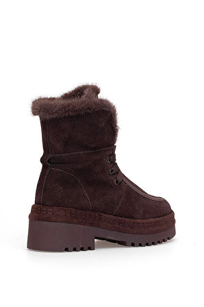 Guja 25K433 Kadın Hakiki Deri Klasik Bot Kahverengi