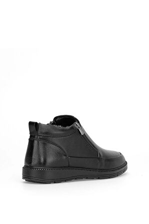 Voyager 5510 Erkek Hakiki Deri Düz Bot Siyah