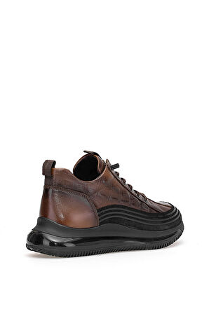 Voyager E053 Erkek Hakiki Deri Casual Ayakkabı Taba