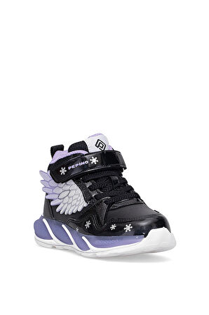 Pepino FK25-2040 Filet Kız Çocuk Sneaker Bot Siyah - Lila