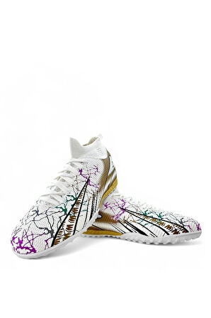 EA Sports EA1001H Erkek Çoraplı Halı Saha Ayakkabısı Beyaz