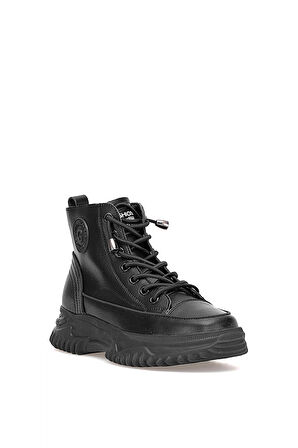 Guja 25K310-13 Kadın Hakiki Deri Sneaker Bot Siyah