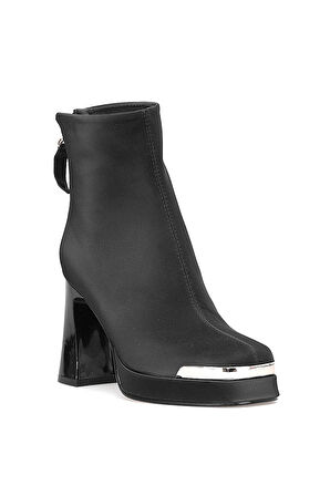 Guja 25K414-2 Kadın Hakiki Deri Topuklu Bot Siyah