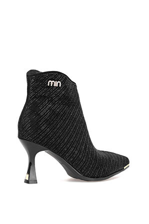 Guja 25K416-1 Kadın Taşlı Topuklu Bot Siyah