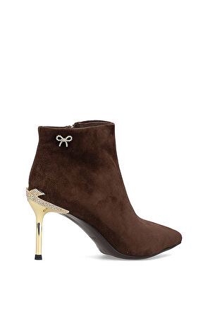 Guja 25K417 Kadın Hakiki Deri Topuklu Bot Kahverengi