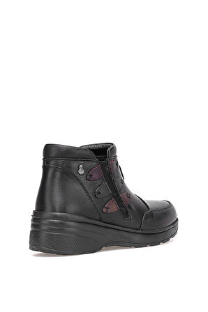 Elit ERLPLV1526-D-F Kadın Hakiki Deri Düz Bot Siyah