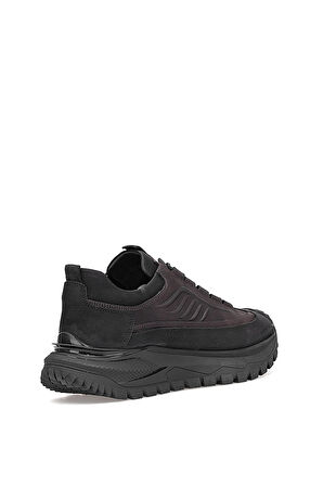 Voyager M434 Erkek Hakiki Deri Casual Ayakkabı Siyah - Kahverengi