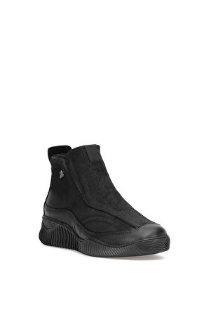 Venüs 1953874K Kadın Hakiki Deri Düz Bot Siyah