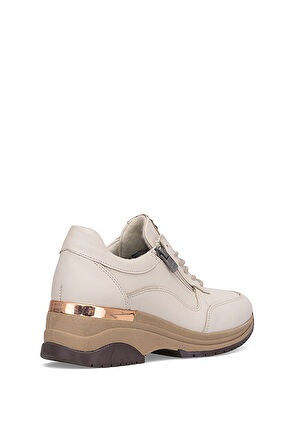 Venüs 2313081K Kadın Hakiki Deri Dolgu Topuk Ayakkabı Bej