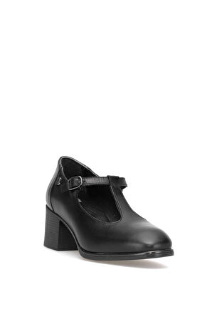 Venüs 2512705K Kadın Hakiki Deri Klasik Topuklu Ayakkabı Siyah