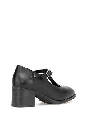 Venüs 2512705K Kadın Hakiki Deri Klasik Topuklu Ayakkabı Siyah