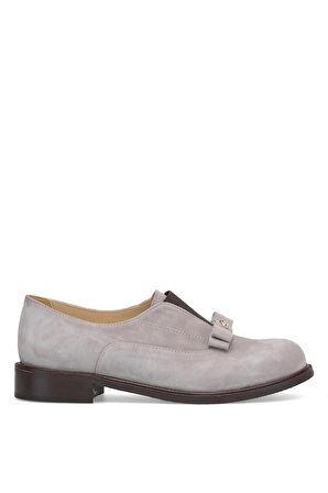 Elit Ivana Kadın Hakiki Süet Deri Casual Ayakkabı Gri