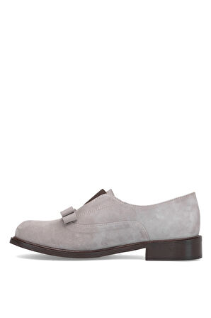 Elit Ivana Kadın Hakiki Süet Deri Casual Ayakkabı Gri