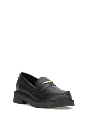 Elit Genevra Kadın Hakiki Deri Casual Ayakkabı Siyah