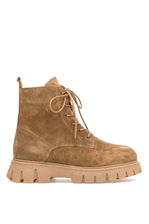 Elit Dravelle Kadın Hakiki Süet Deri Klasik Bot Camel