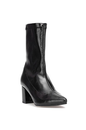 Elit PM08 K1783-2 Kadın Topuklu Bot Siyah